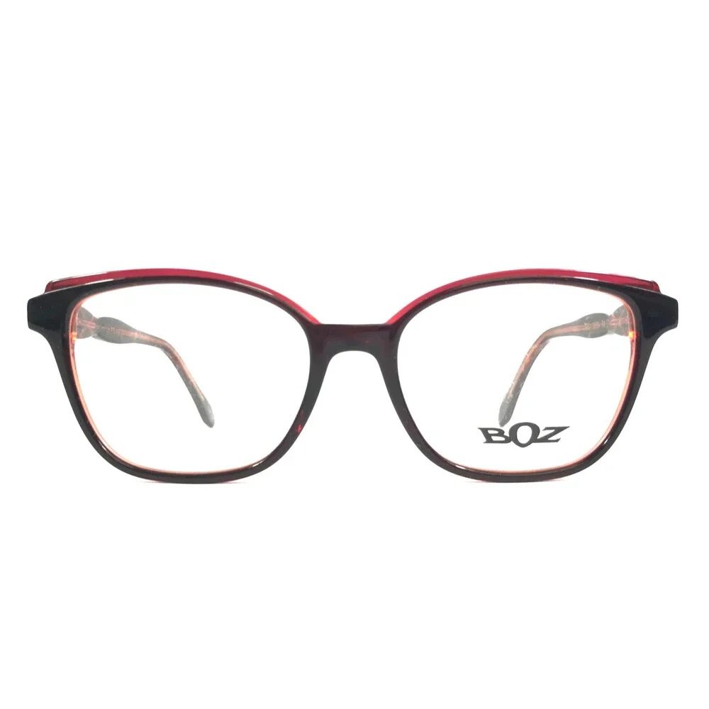 BOZ Eyeglasses Frames EGO 3868 Shiny Brown Red Cat Eye Full Rim 51-17-138
